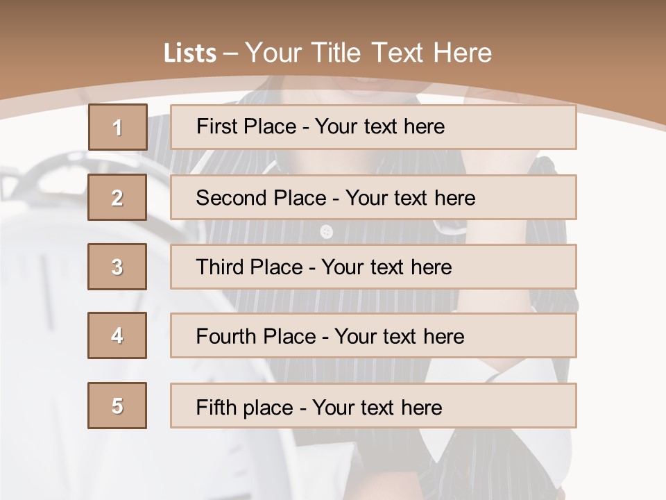 Work Cheerful Lady PowerPoint Template