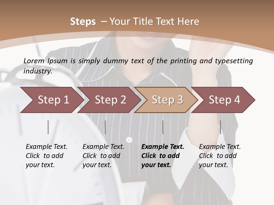 Work Cheerful Lady PowerPoint Template