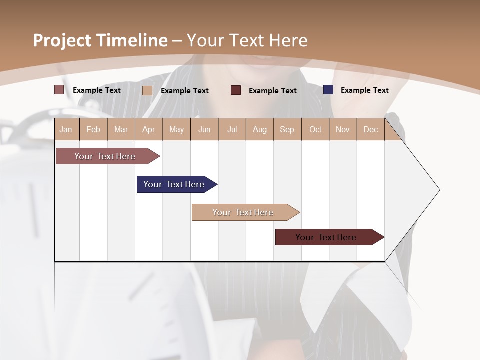 Work Cheerful Lady PowerPoint Template