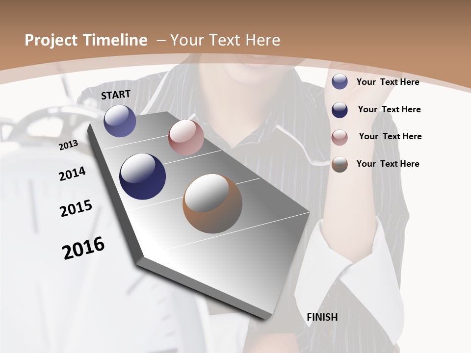 Work Cheerful Lady PowerPoint Template