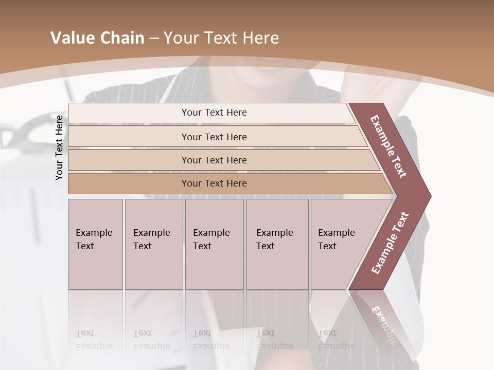 Work Cheerful Lady PowerPoint Template