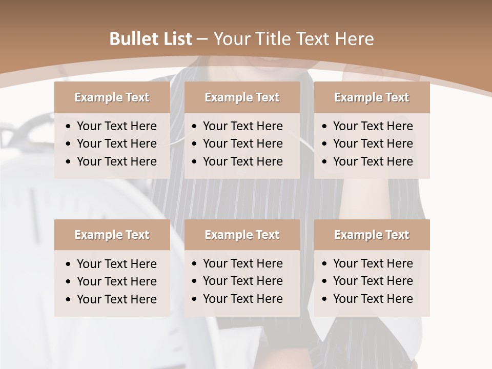 Work Cheerful Lady PowerPoint Template