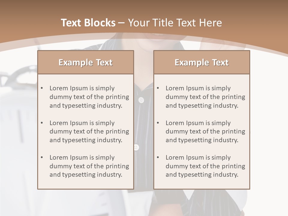 Work Cheerful Lady PowerPoint Template