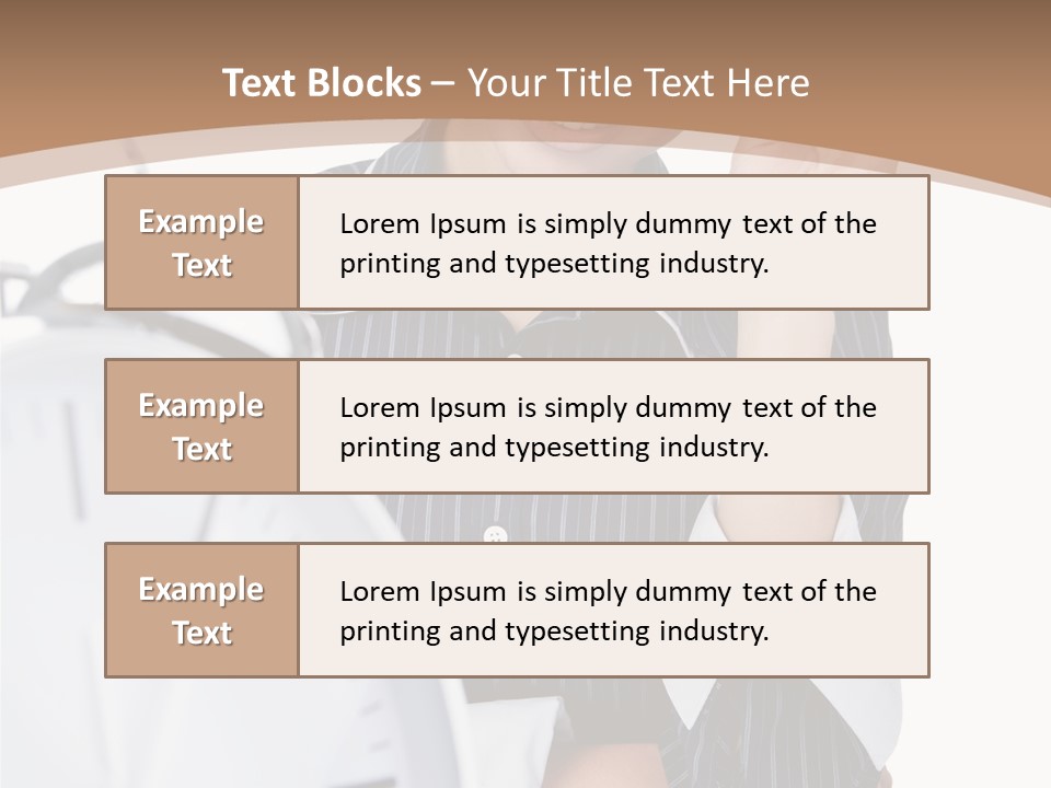 Work Cheerful Lady PowerPoint Template