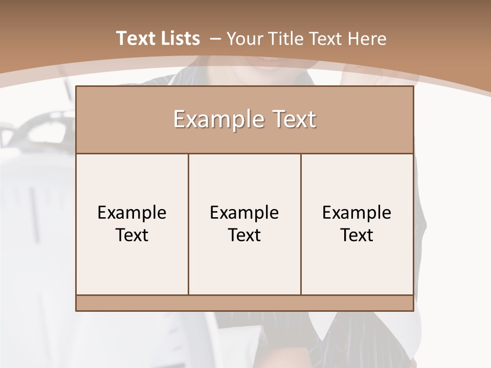 Work Cheerful Lady PowerPoint Template