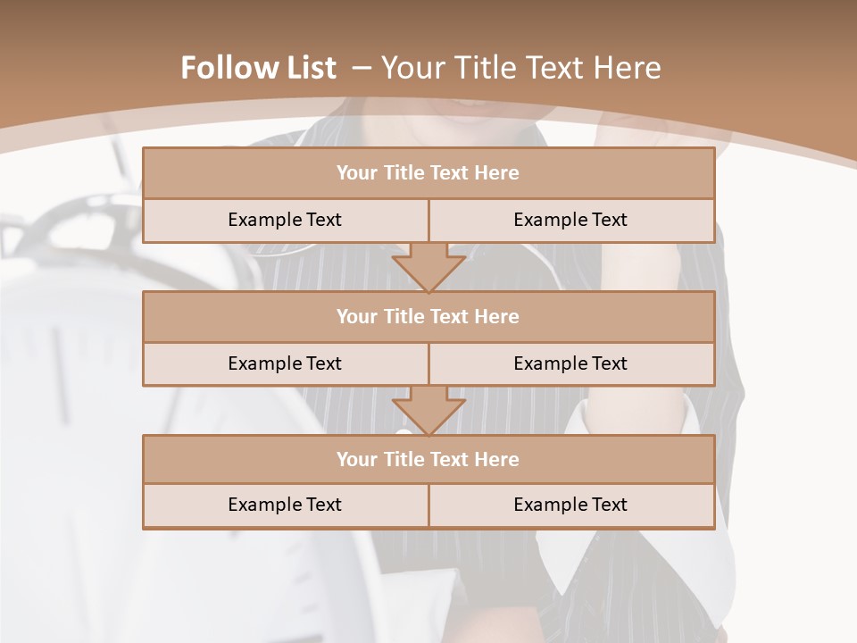 Work Cheerful Lady PowerPoint Template