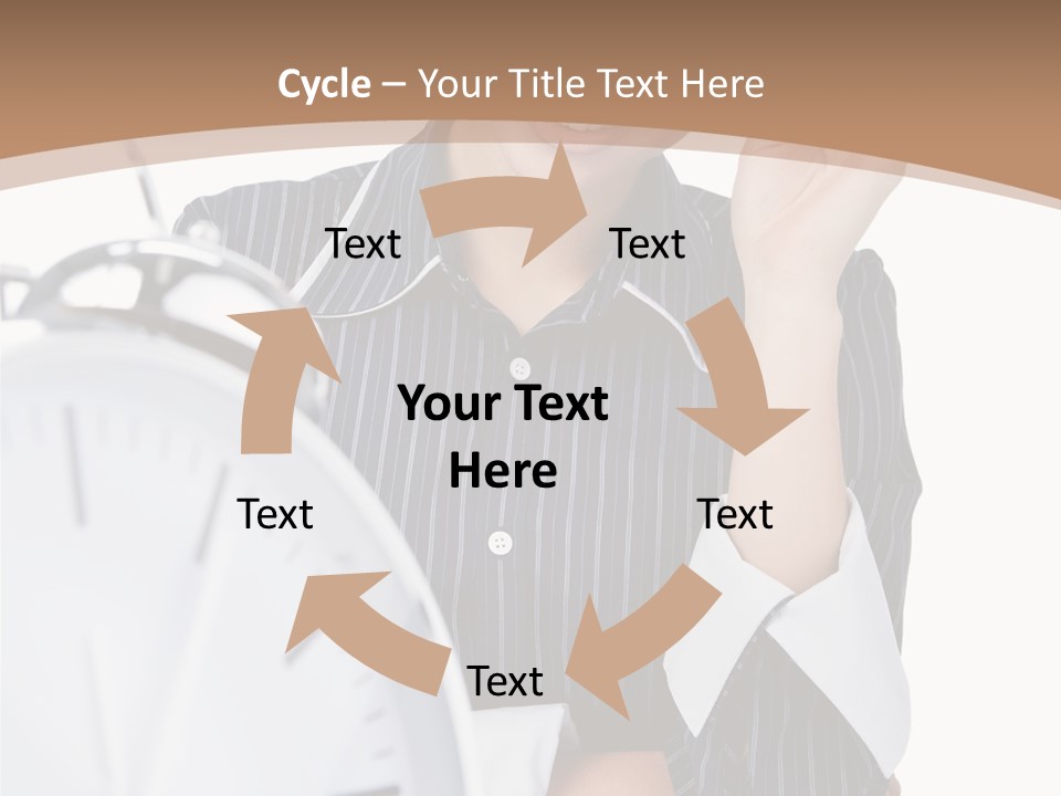 Work Cheerful Lady PowerPoint Template