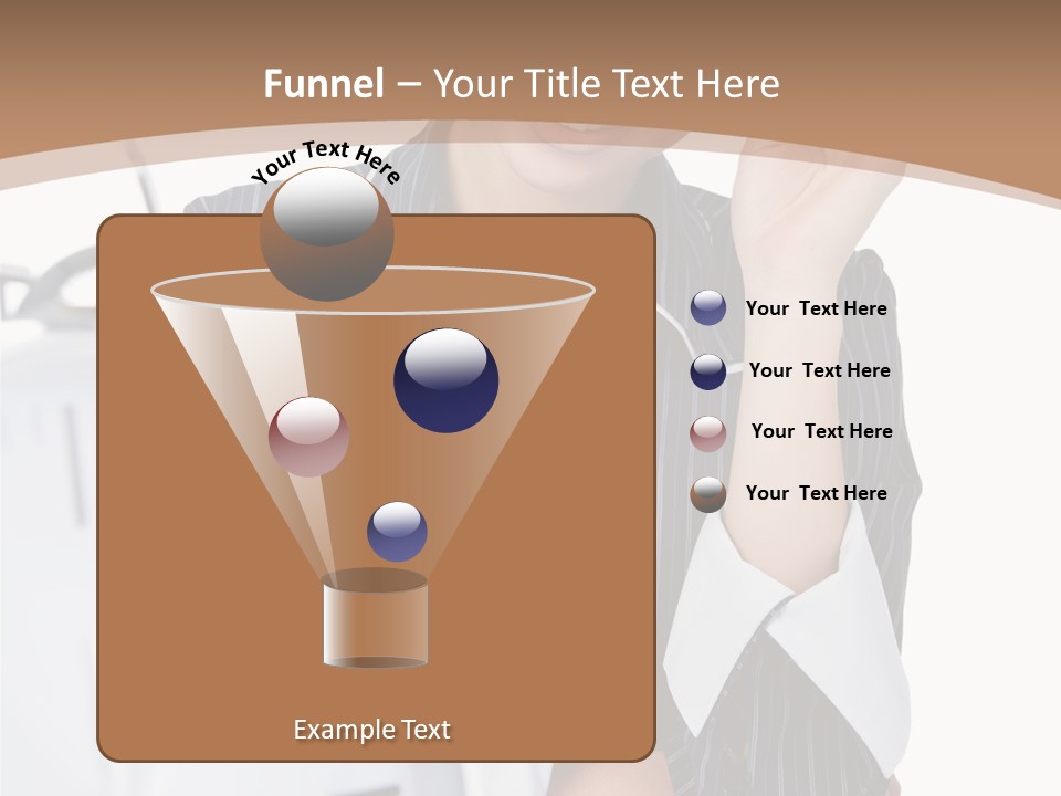 Work Cheerful Lady PowerPoint Template