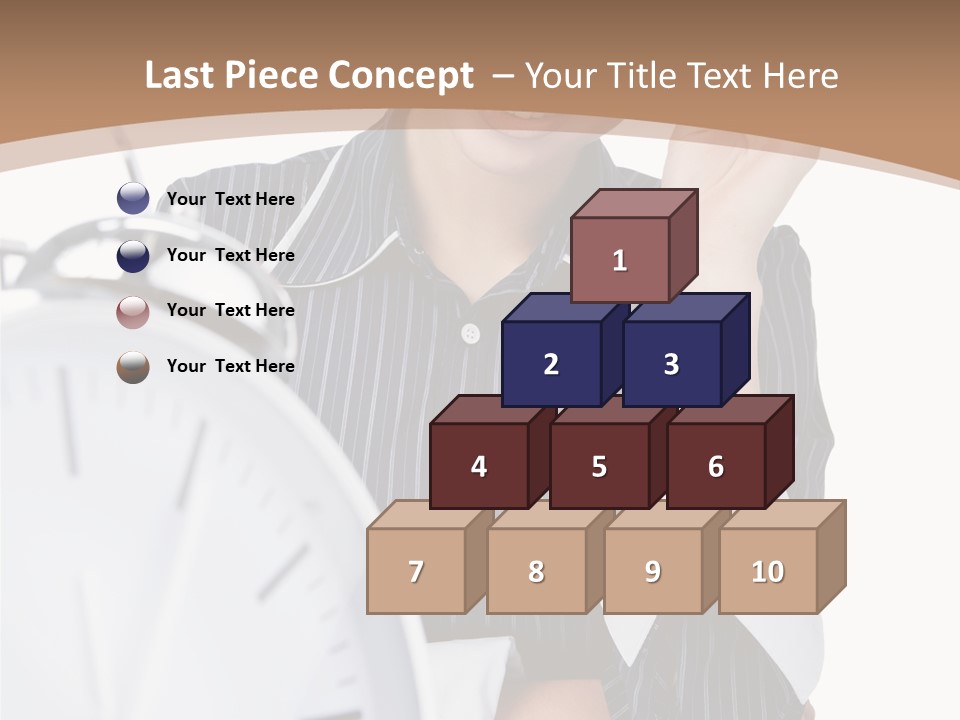 Work Cheerful Lady PowerPoint Template