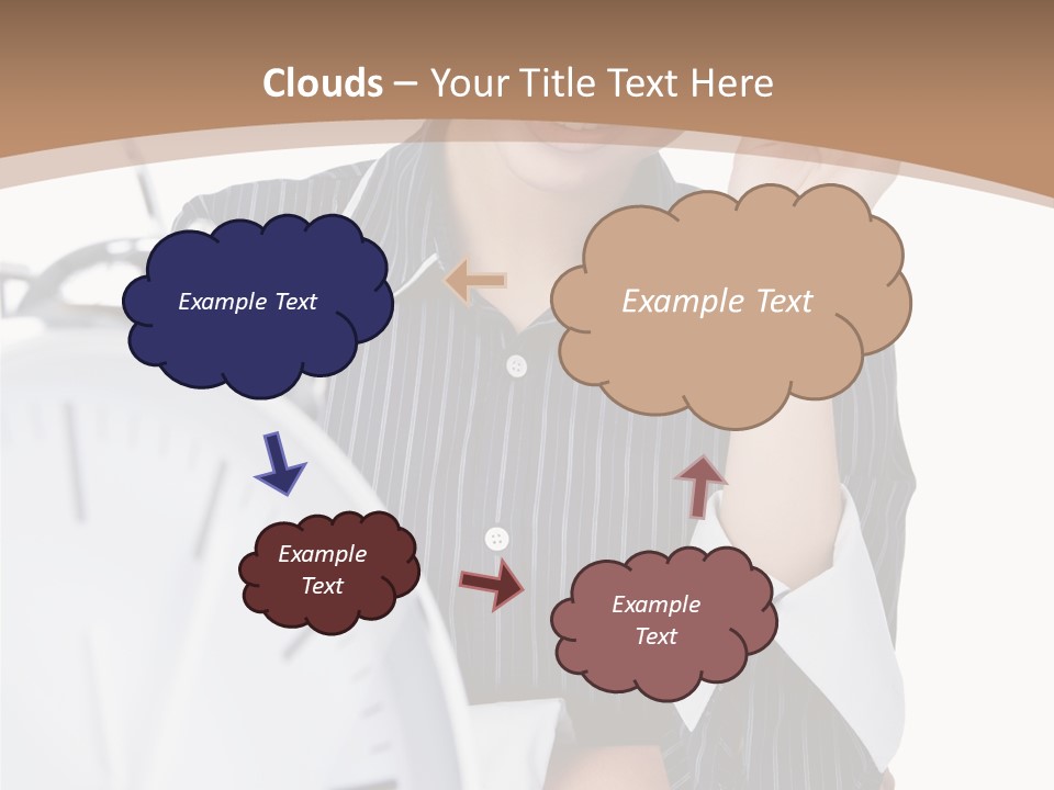 Work Cheerful Lady PowerPoint Template