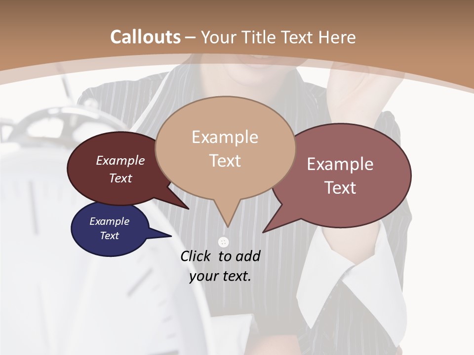 Work Cheerful Lady PowerPoint Template