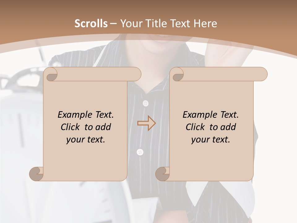 Work Cheerful Lady PowerPoint Template