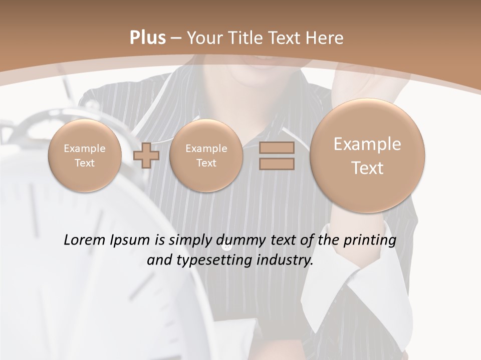 Work Cheerful Lady PowerPoint Template