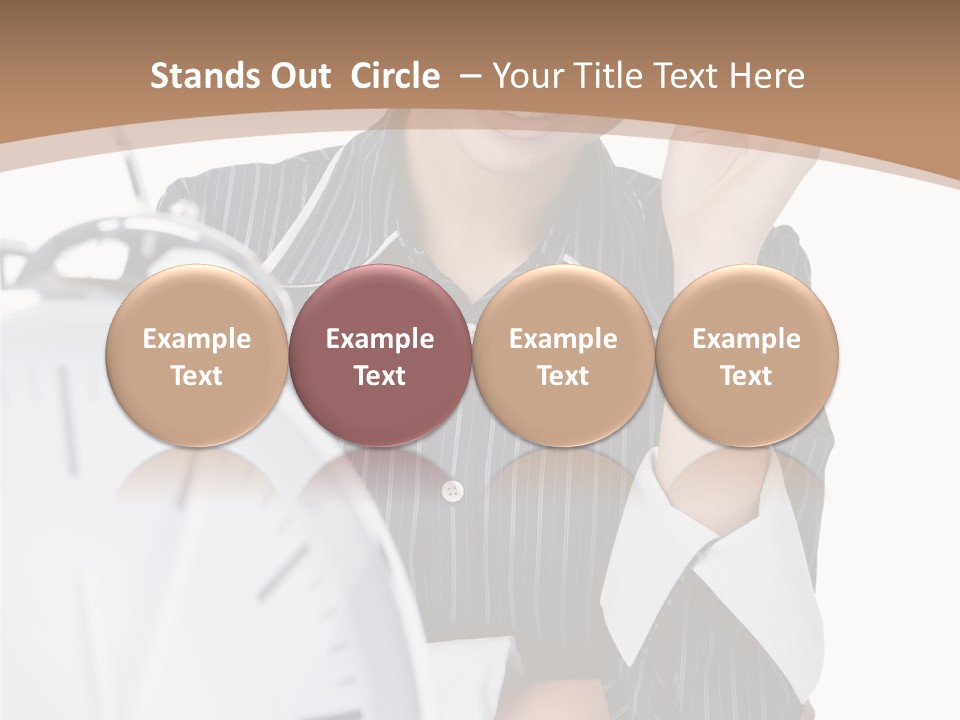 Work Cheerful Lady PowerPoint Template