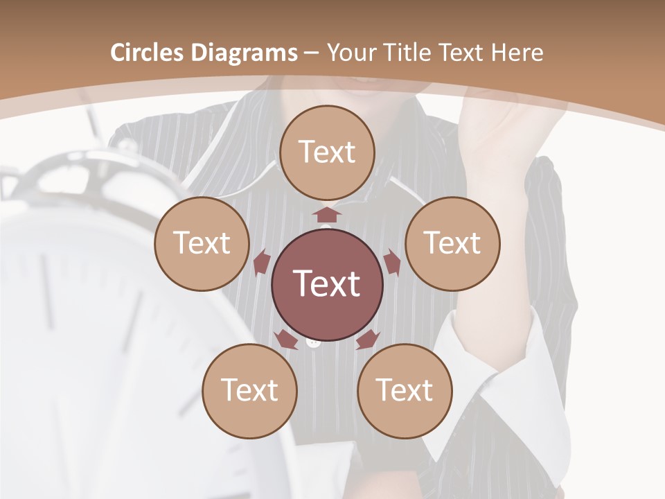 Work Cheerful Lady PowerPoint Template