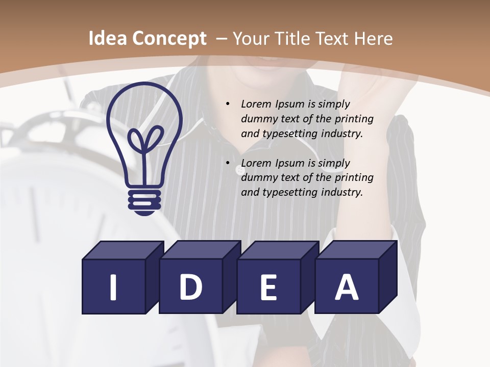 Work Cheerful Lady PowerPoint Template