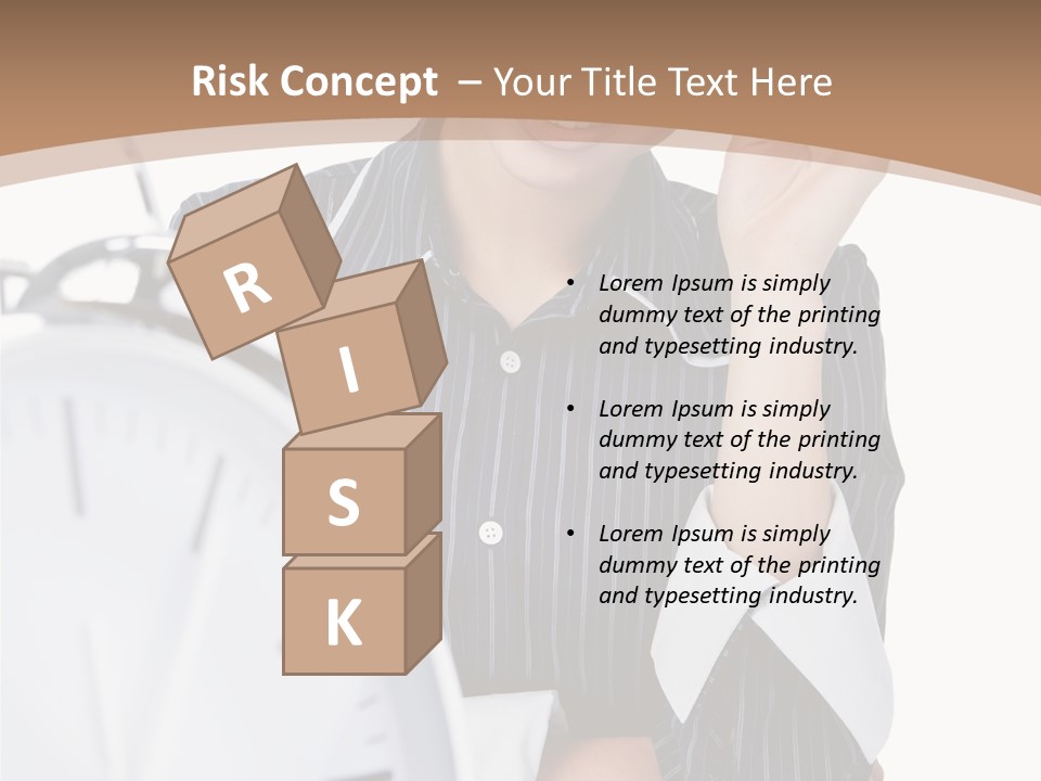 Work Cheerful Lady PowerPoint Template