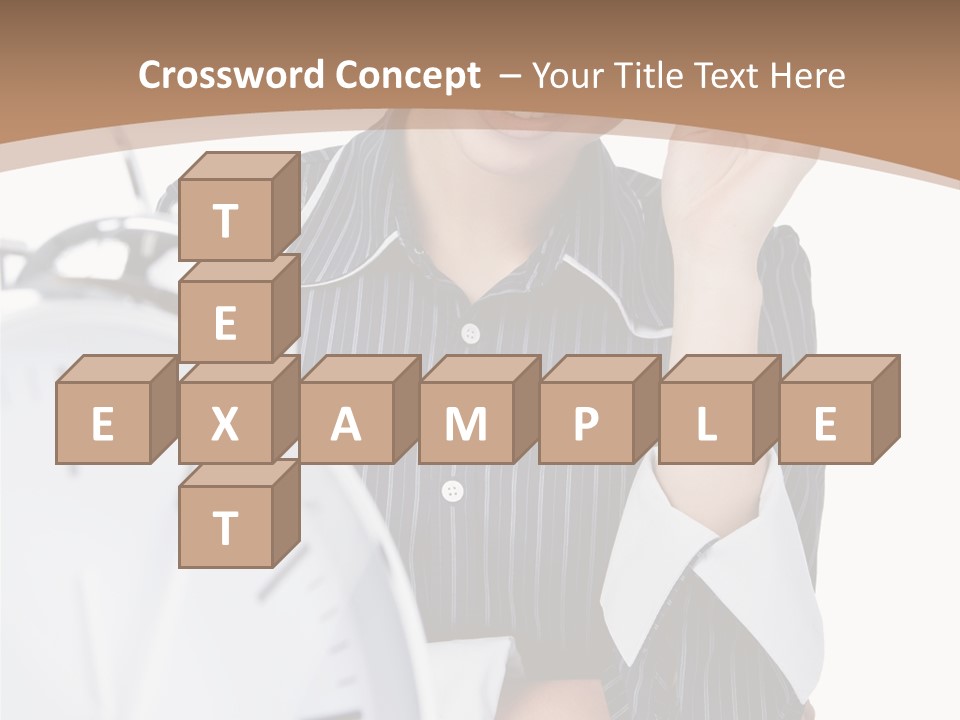 Work Cheerful Lady PowerPoint Template