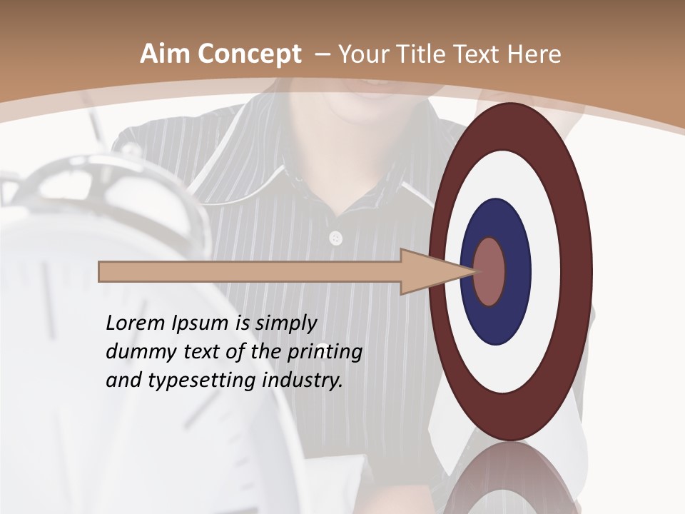 Work Cheerful Lady PowerPoint Template