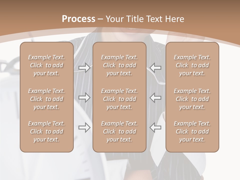 Work Cheerful Lady PowerPoint Template