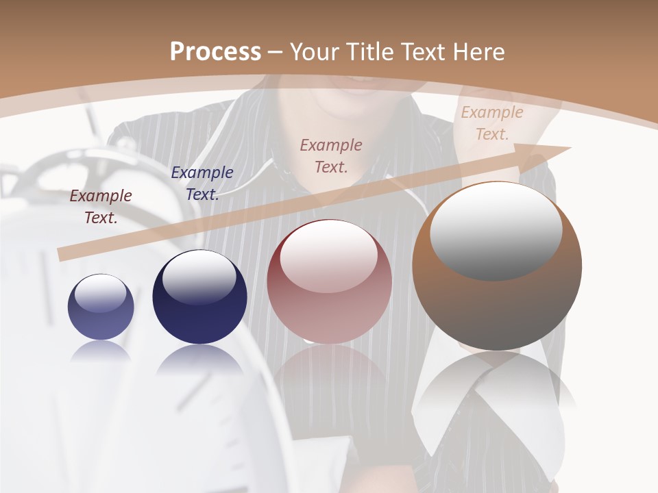 Work Cheerful Lady PowerPoint Template