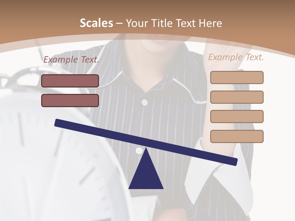 Work Cheerful Lady PowerPoint Template