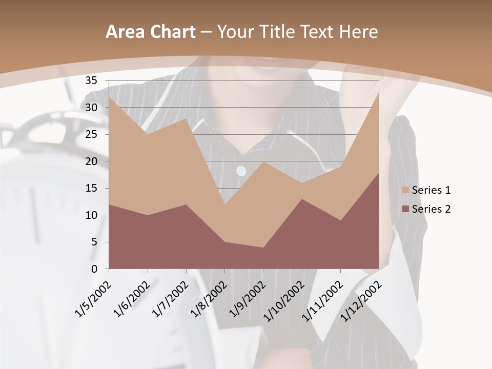 Work Cheerful Lady PowerPoint Template