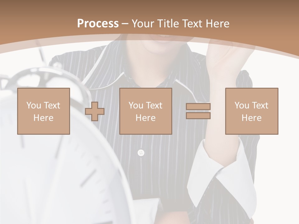 Work Cheerful Lady PowerPoint Template