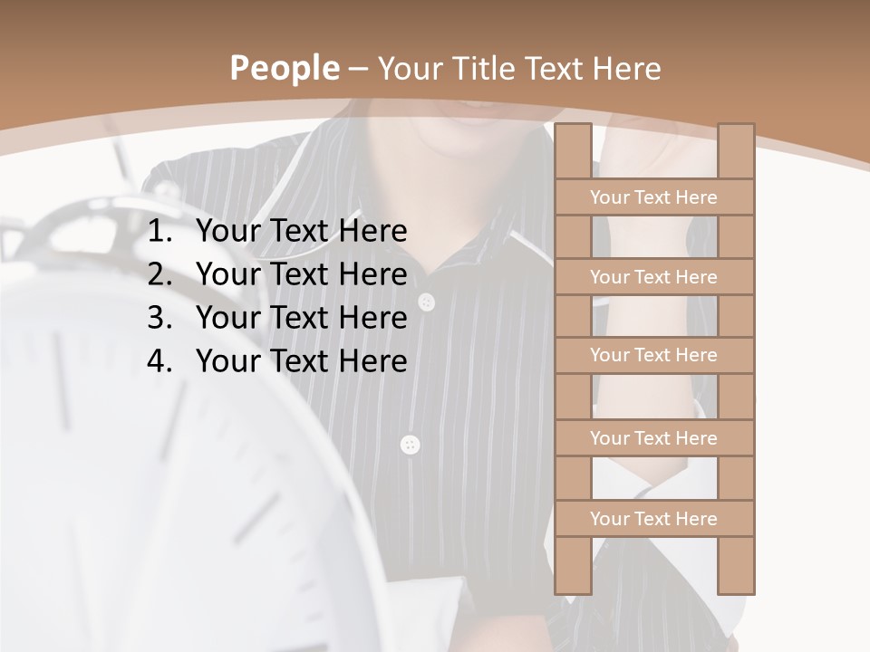 Work Cheerful Lady PowerPoint Template