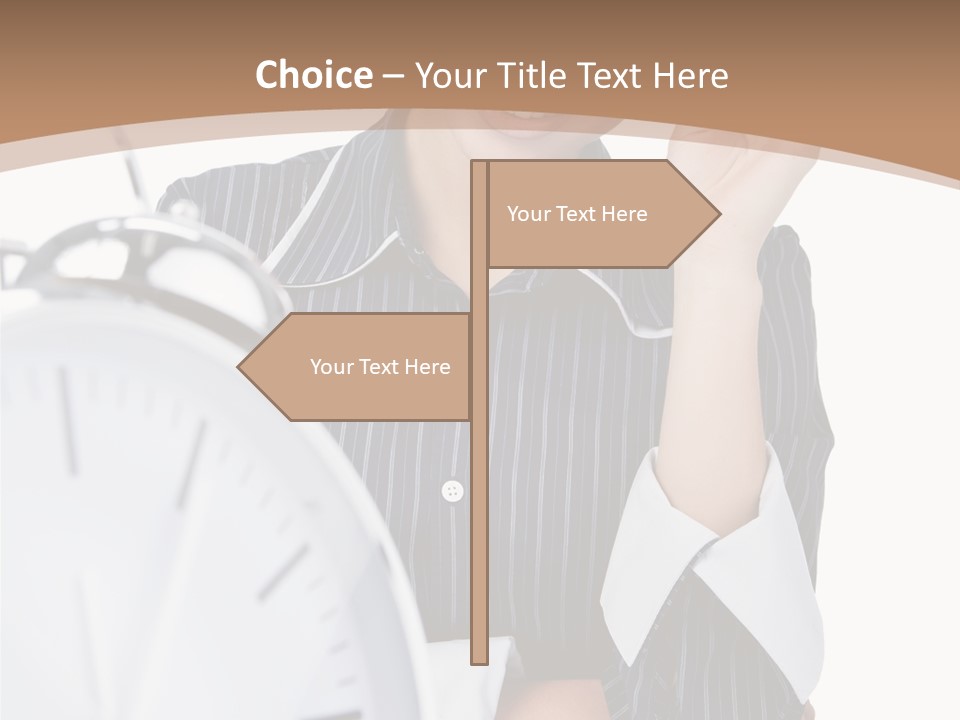 Work Cheerful Lady PowerPoint Template