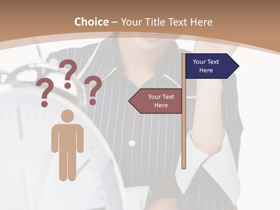 Work Cheerful Lady PowerPoint Template