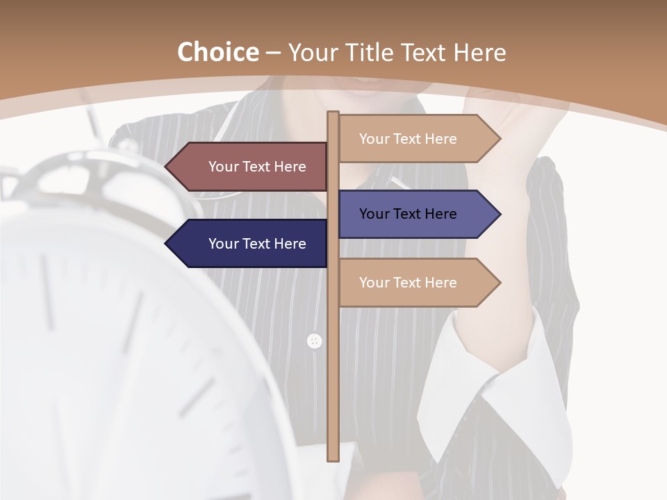 Work Cheerful Lady PowerPoint Template