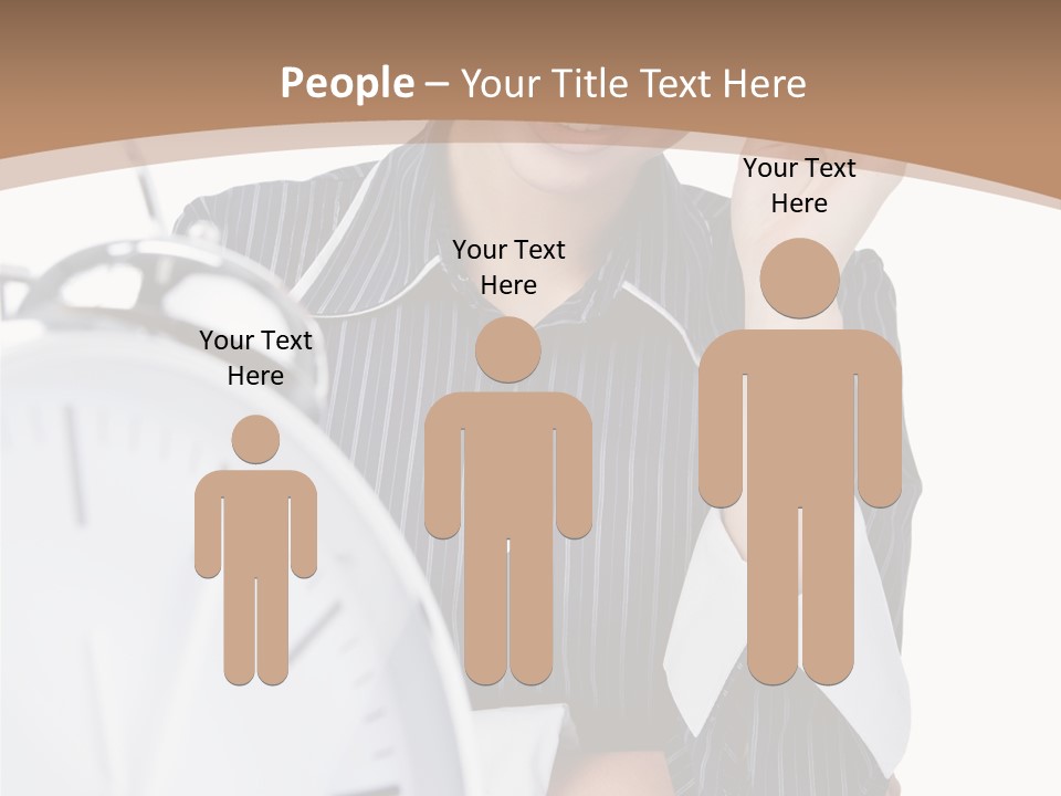 Work Cheerful Lady PowerPoint Template