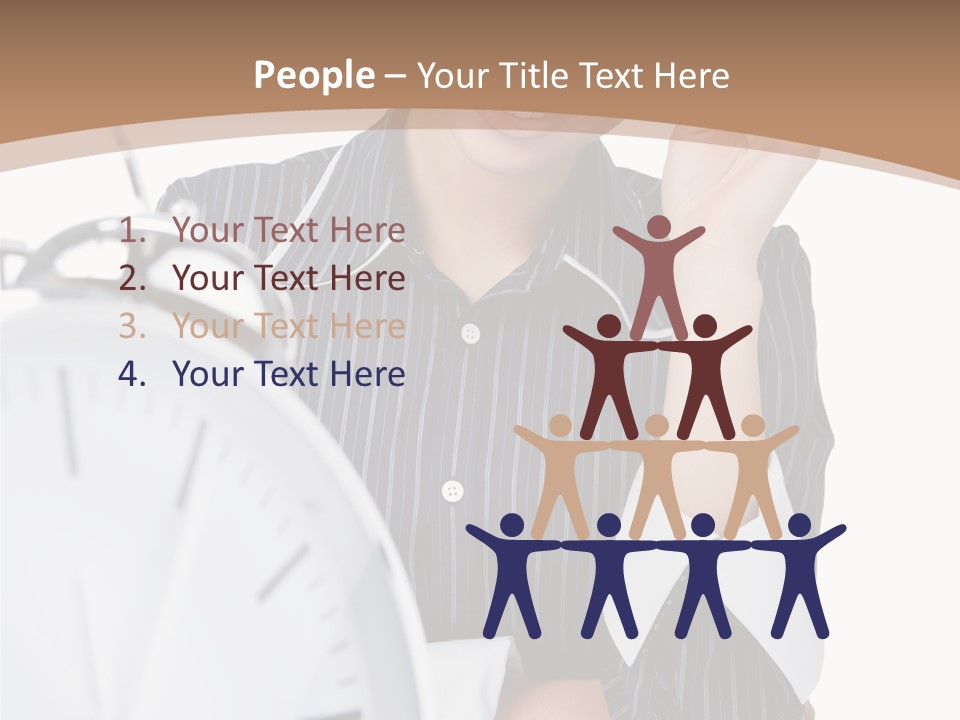 Work Cheerful Lady PowerPoint Template