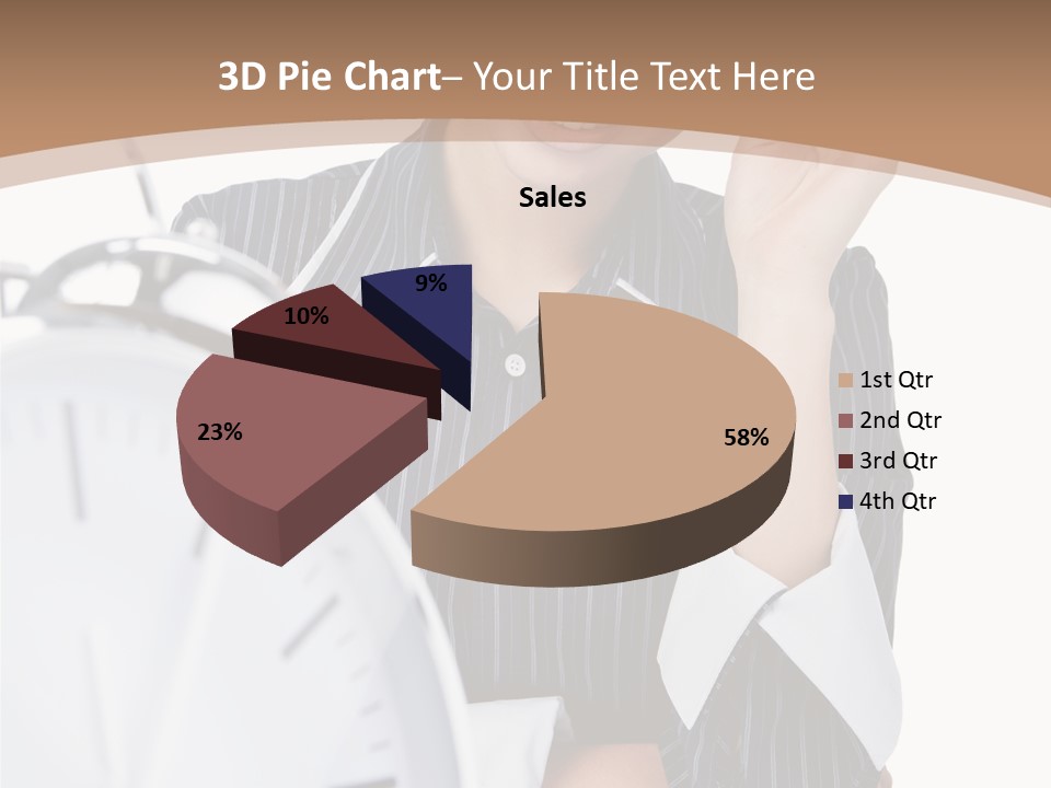 Work Cheerful Lady PowerPoint Template