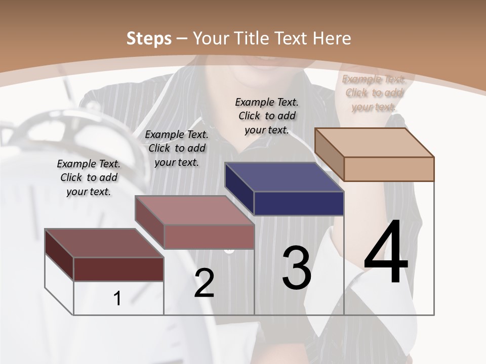 Work Cheerful Lady PowerPoint Template