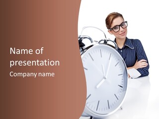 Education Alarm Deadline PowerPoint Template