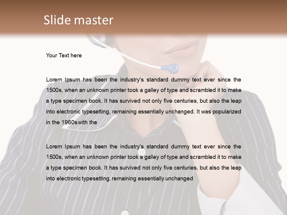 Pretty Isolated Center PowerPoint Template