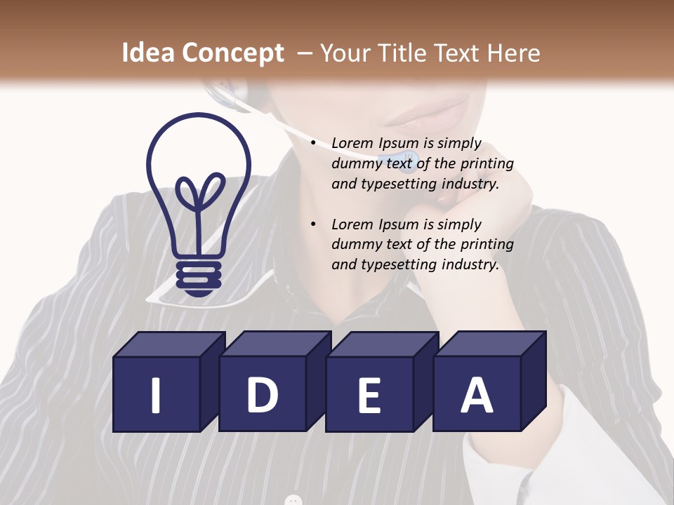 Pretty Isolated Center PowerPoint Template