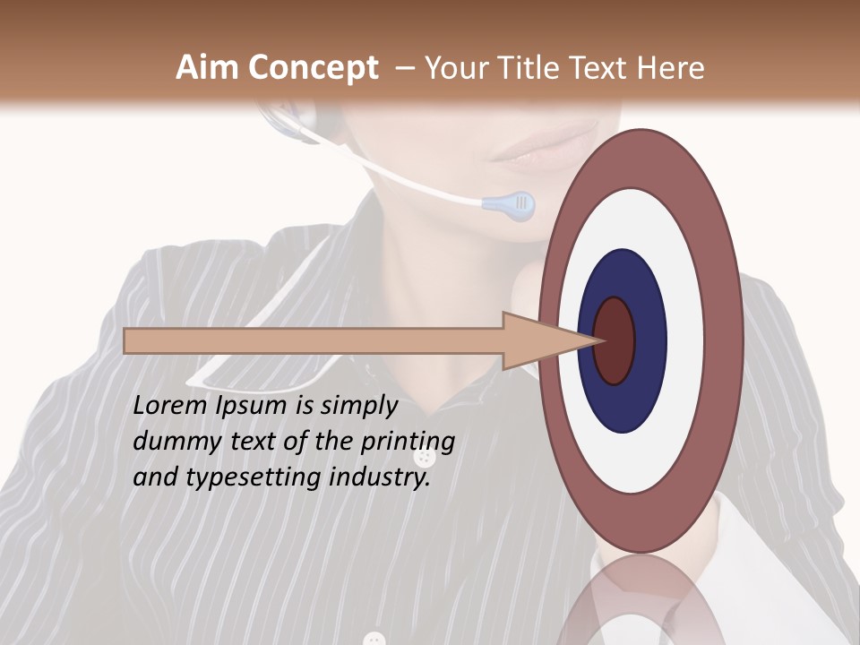 Pretty Isolated Center PowerPoint Template