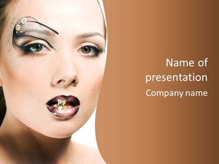 White Cosmetic Caucasian PowerPoint Template