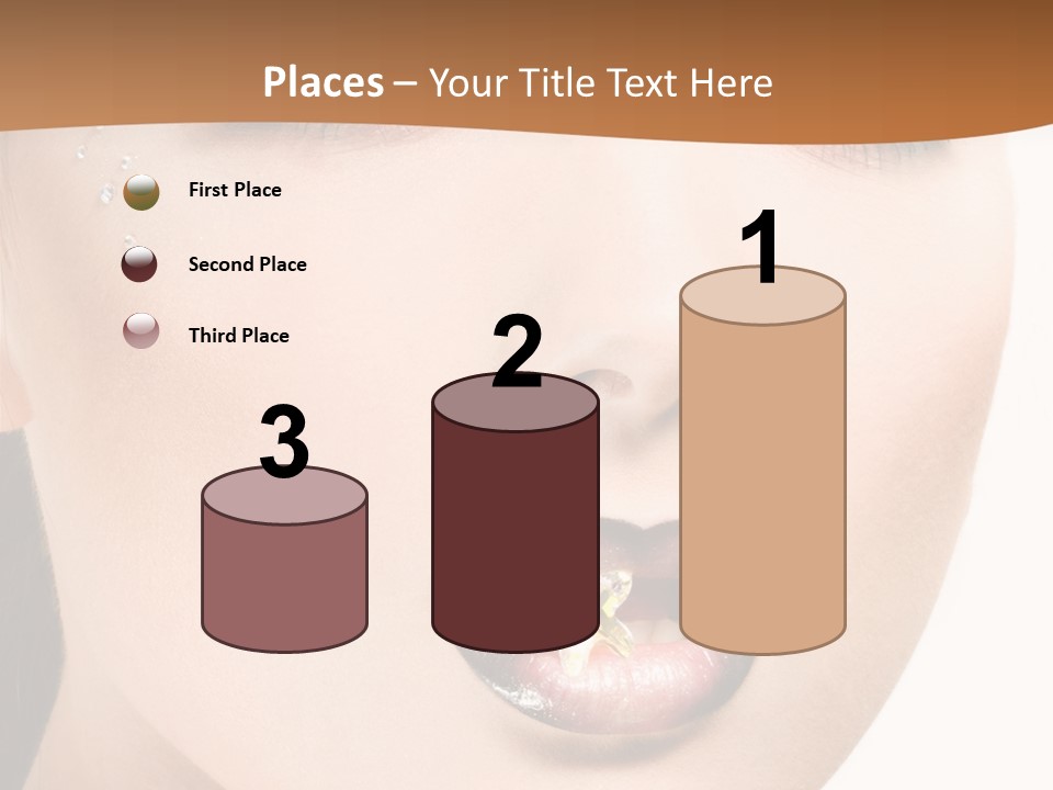 White Cosmetic Caucasian PowerPoint Template