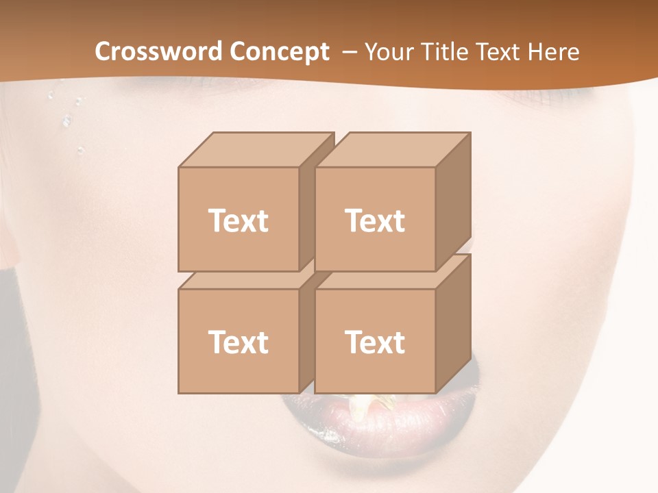 White Cosmetic Caucasian PowerPoint Template