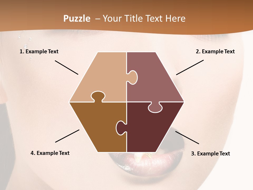 White Cosmetic Caucasian PowerPoint Template