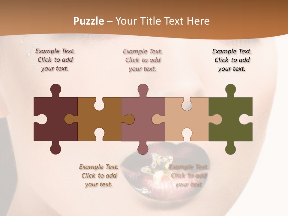 White Cosmetic Caucasian PowerPoint Template