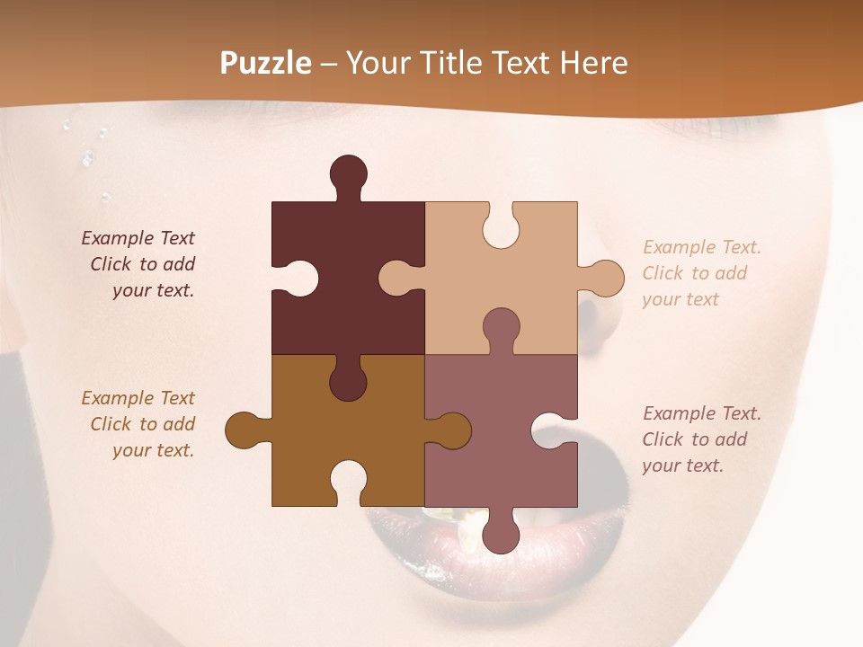 White Cosmetic Caucasian PowerPoint Template