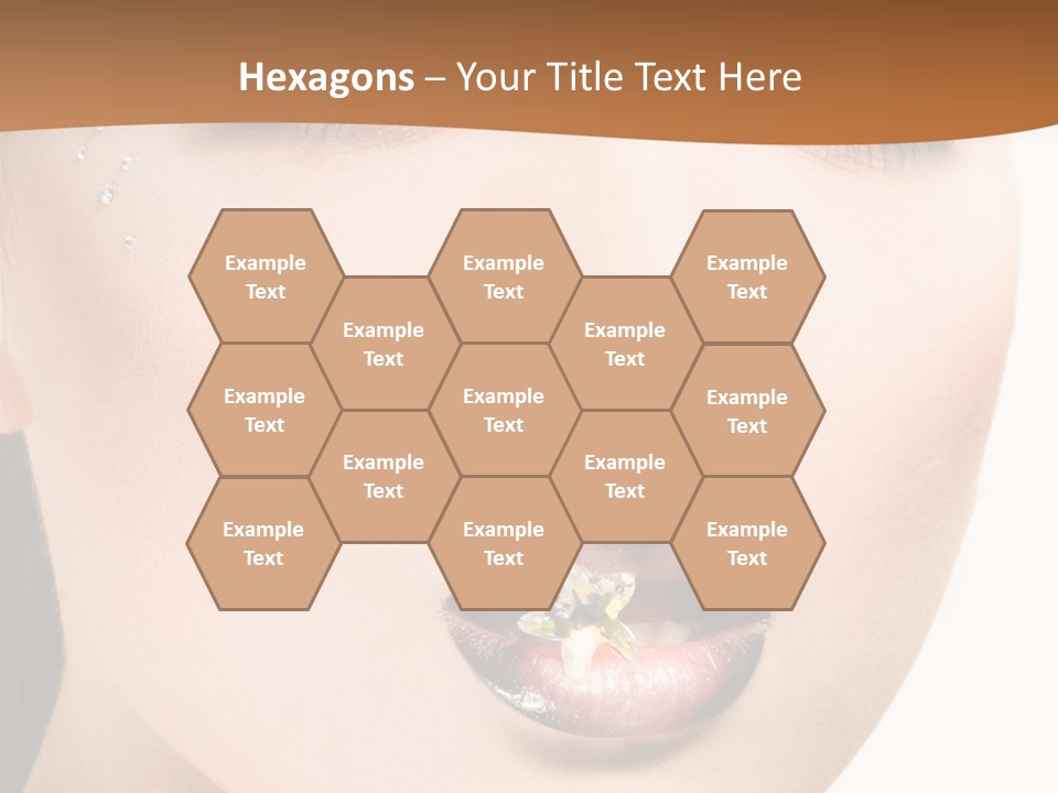 White Cosmetic Caucasian PowerPoint Template