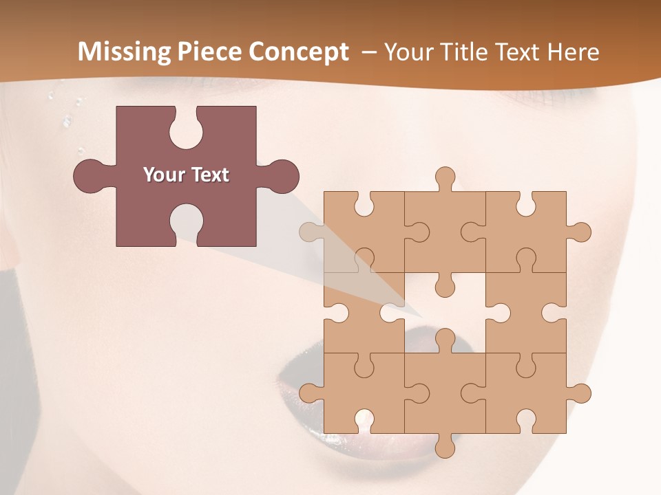 White Cosmetic Caucasian PowerPoint Template