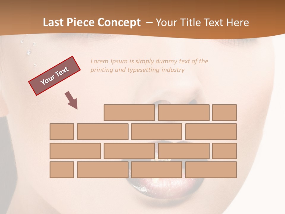 White Cosmetic Caucasian PowerPoint Template
