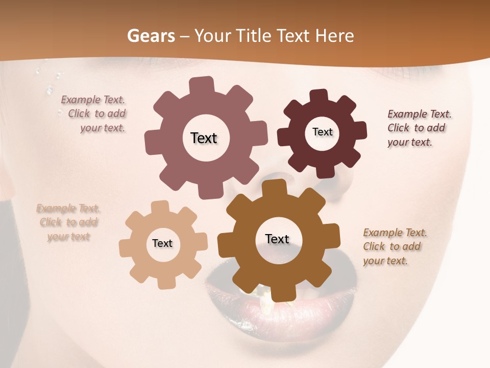 White Cosmetic Caucasian PowerPoint Template